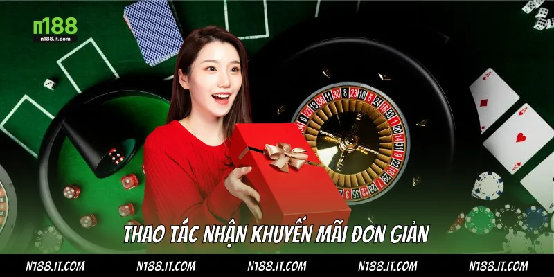 Thao tác nhận khuyến mãi đơn giản